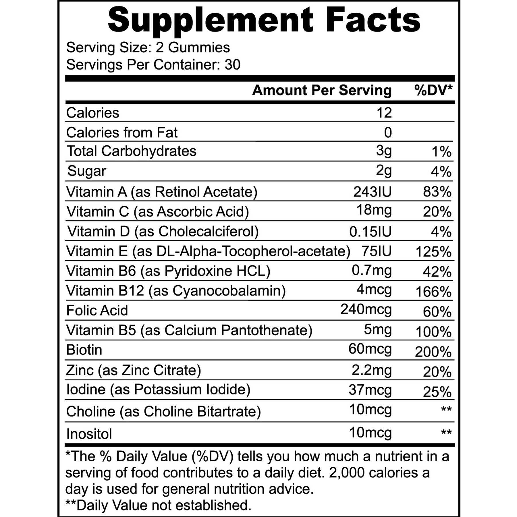 Multivitamin Bear Gummies (Adult)