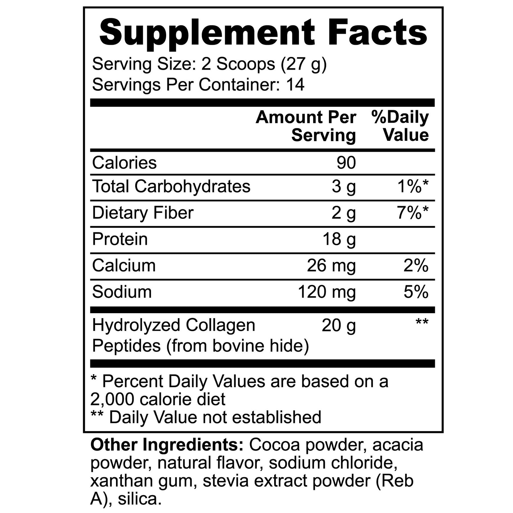 Grass-Fed Collagen Peptides Powder Chocolate